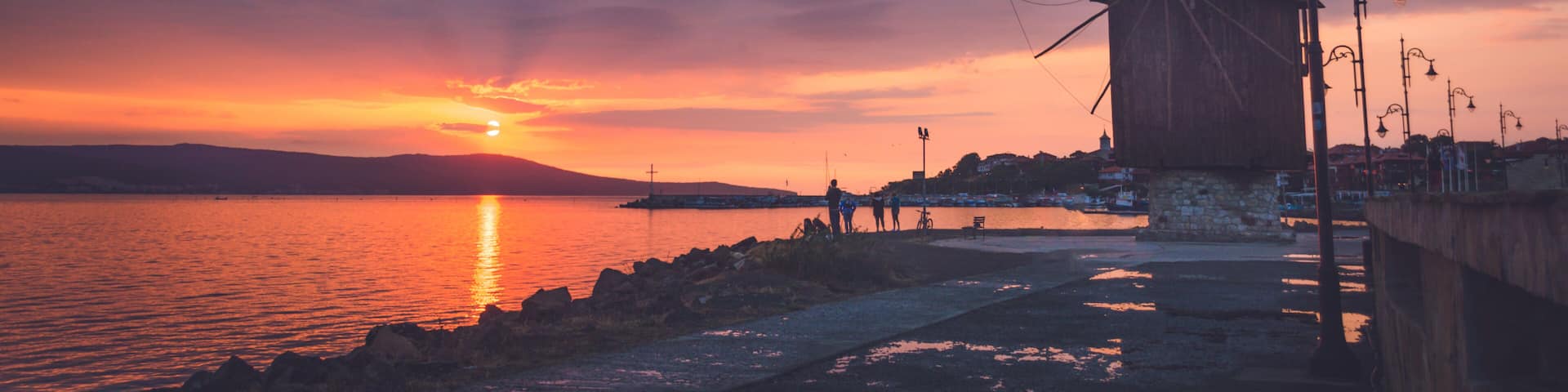 Beautiful sunrise in Nesebar - "The pearl of the Black Sea"