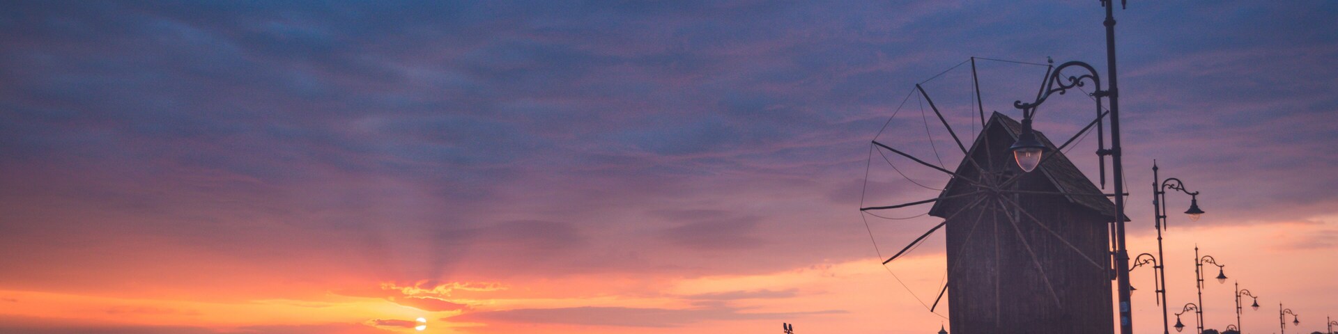 Beautiful sunrise in Nesebar - "The pearl of the Black Sea"