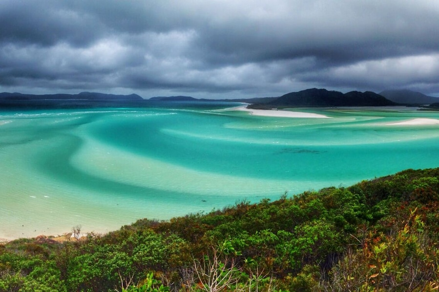 Whitehaven beach is one of the most beautiful beaches in the world. Located in the Whitsundays in Queensland, it's a 2 hour boat ride from the mainland. A great day trip from Airlie Beach, you can also camp on some of the surrounding islands, if you have your own boat.
