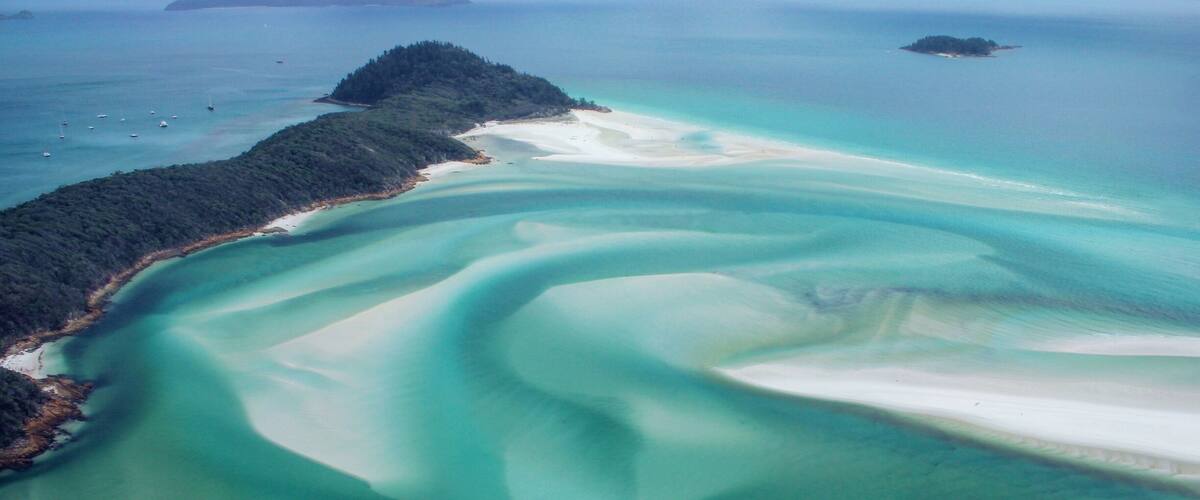 Such a dreamy landscape - Whitehaven Beach from above #beach #blue #ocean