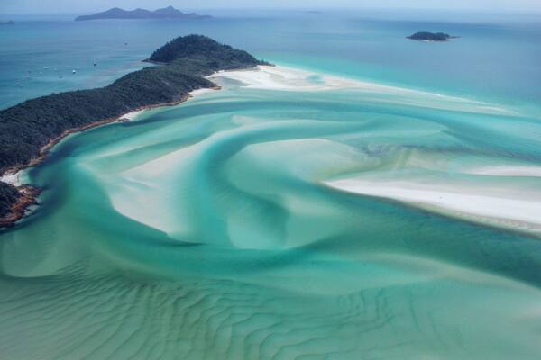 Such a dreamy landscape - Whitehaven Beach from above #beach #blue #ocean