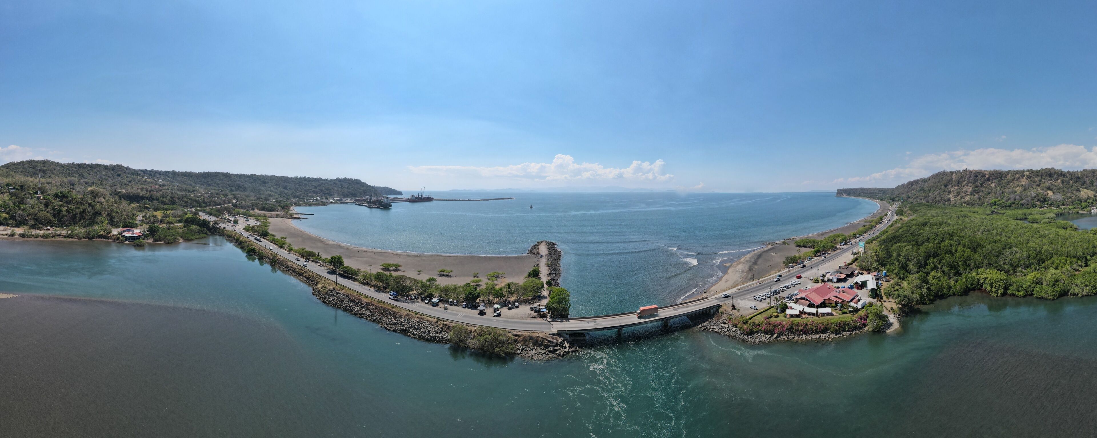 Aerial View of Puerto Caldera in Costa Rica	