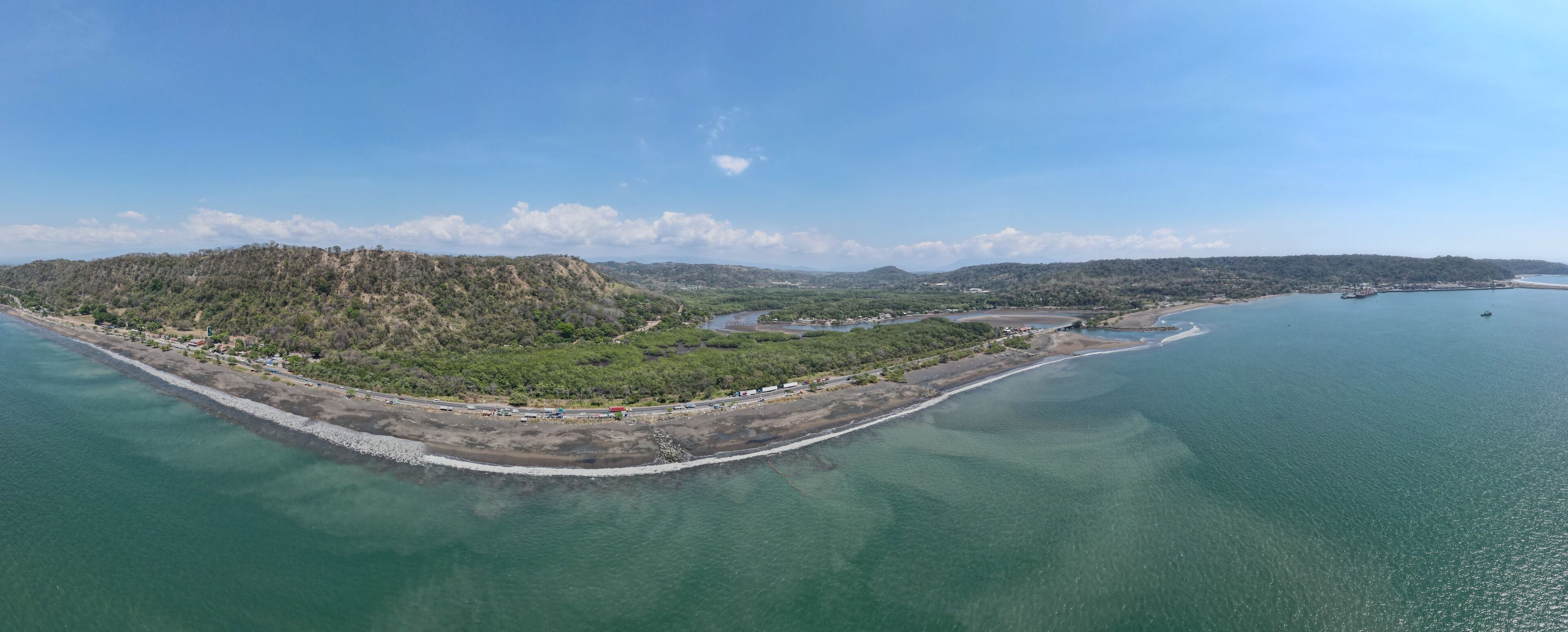 Aerial View of Puerto Caldera in Costa Rica	