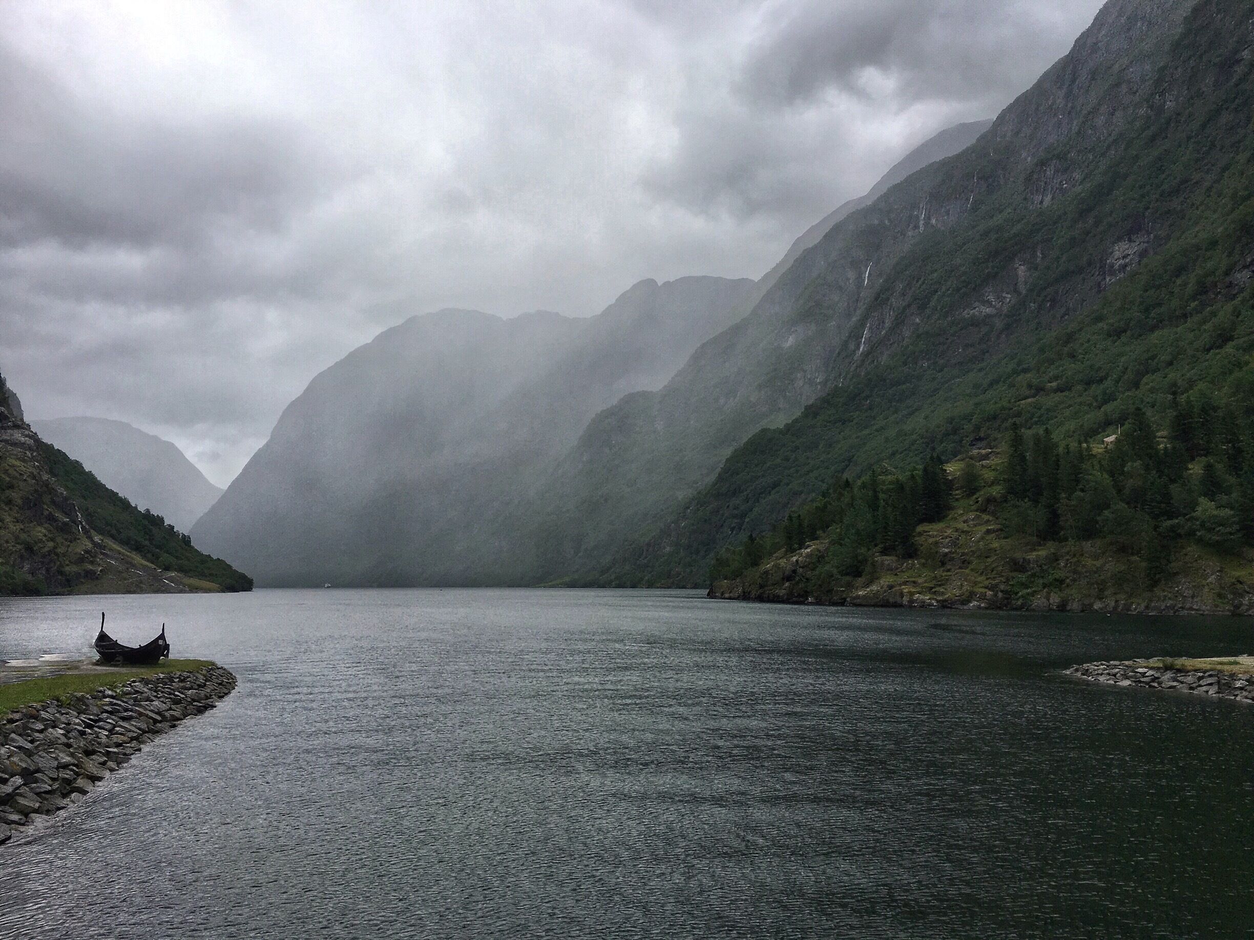 The Viking village in Gudvangen is a wonderful new addition to Norway's rich history preservation efforts. It is located perfectly within the fjords and yes... that is a Viking ship in the corner. 