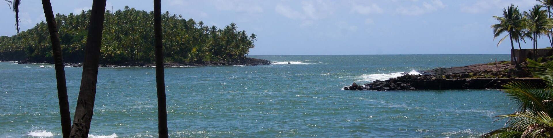 Devil's island in French Guiana. The island was used as a penal colony from 1852. The French government stopped sending prisoners to Devil's Island in 1946/French Guiana Devils island