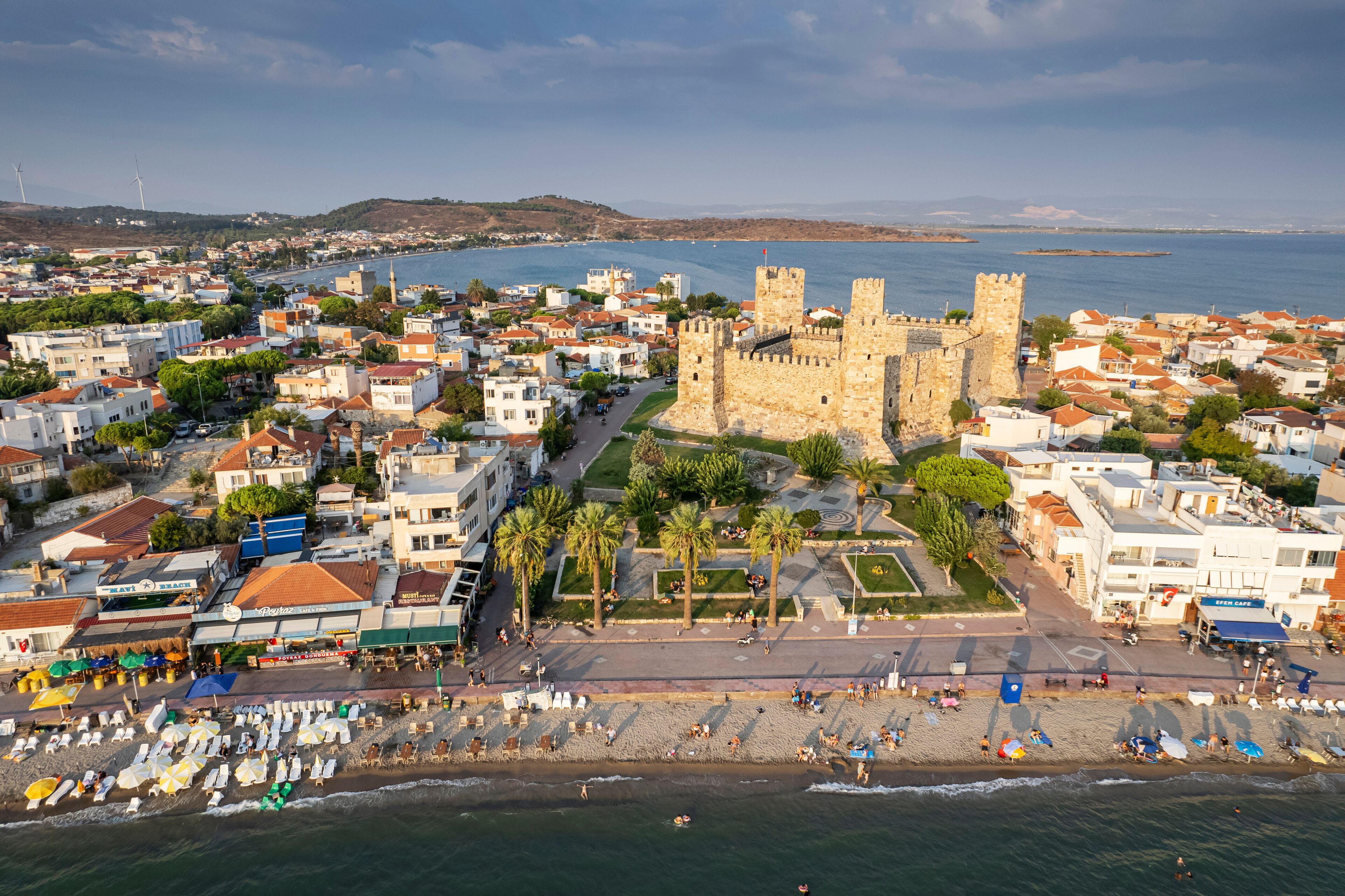 North Aegean shorelines aerial photography. Dikili Candarli Izmir Turkey.