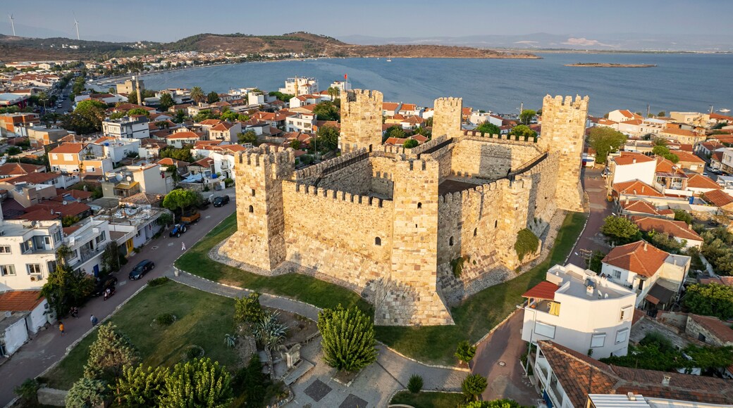 North Aegean shorelines aerial photography. Dikili Candarli Izmir Turkey.