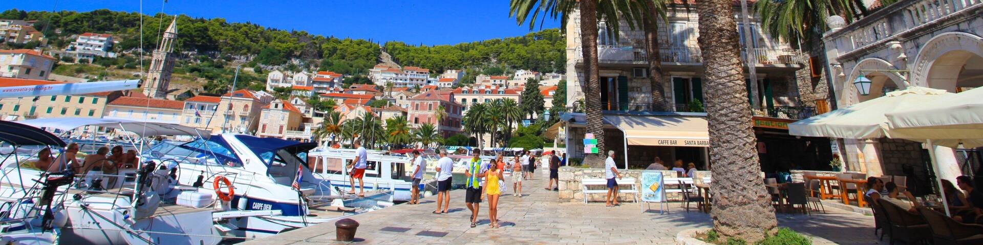 Hvar which includes a coastal town