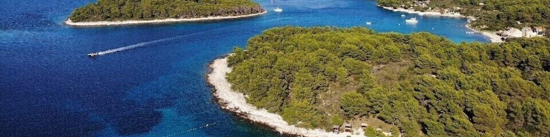 Beautiful Mlini Beach. Hire a boat or take Taxi from Hvar Town