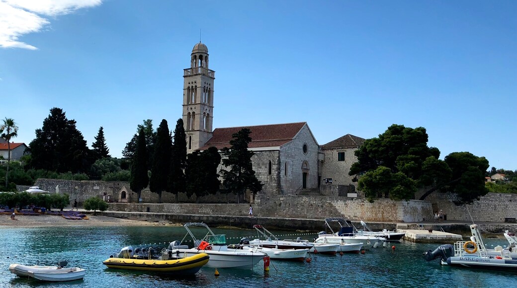 Hvar, a Croatian island in the Adriatic Sea, is best known as a summer resort. Highlights of the port town Hvar include its 13th-century walls, a hilltop fortress and a main square anchored by the Renaissance-era Hvar Cathedral. The island also features beaches such as Dubovica and inland lavender fields. Boat excursions serve the nearby Pakleni Islands, which have secluded beaches and coves.