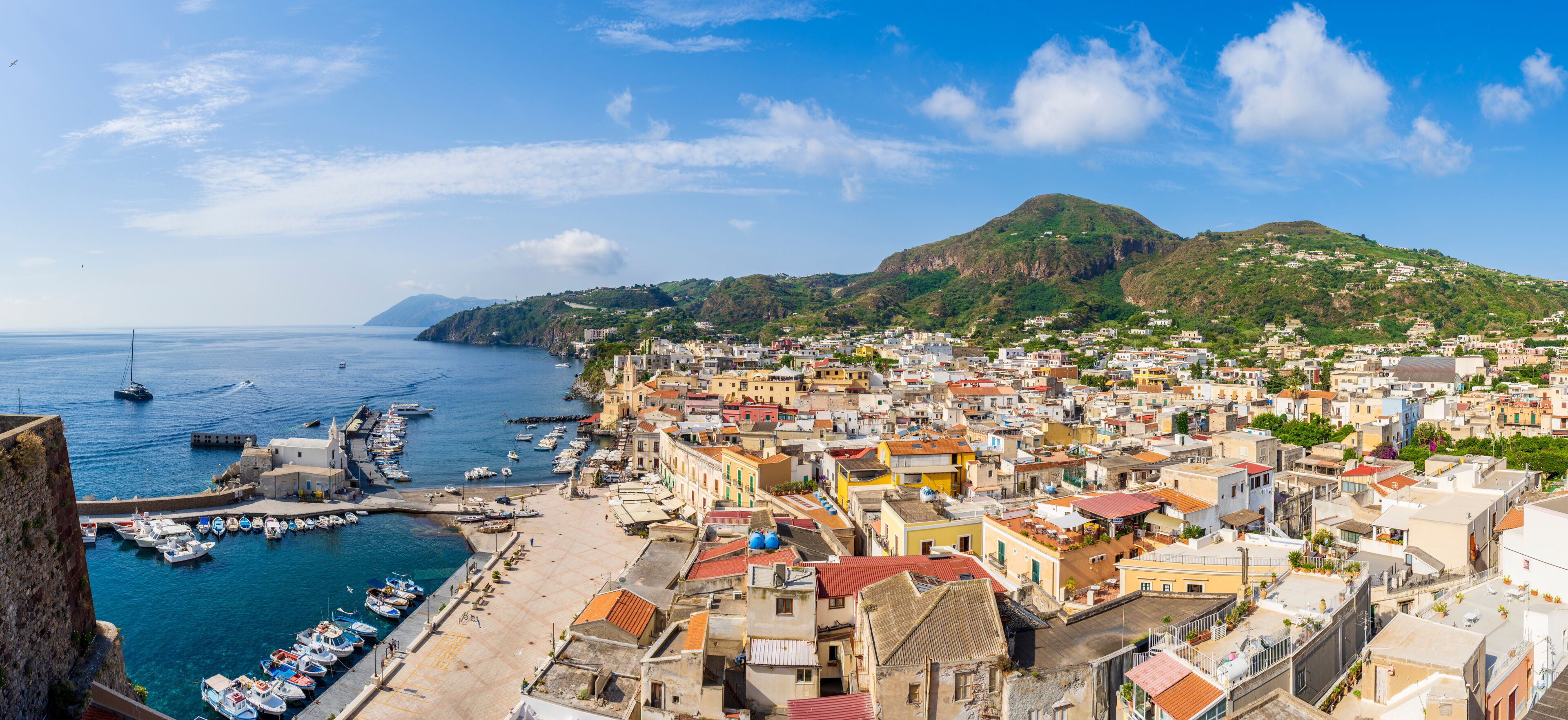 The beautiful Lipari in the Aeolian islands in Italy