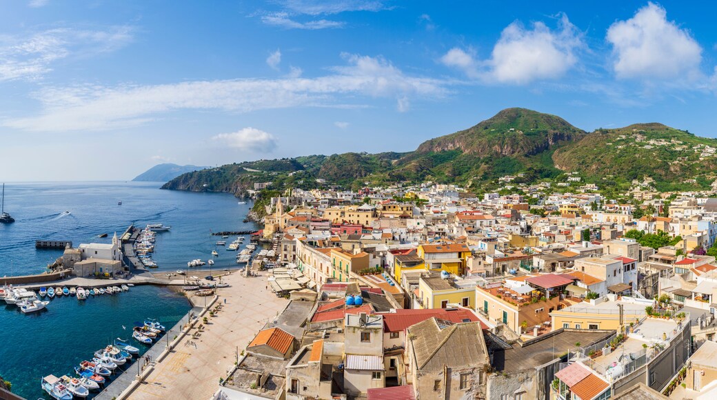 The beautiful Lipari in the Aeolian islands in Italy