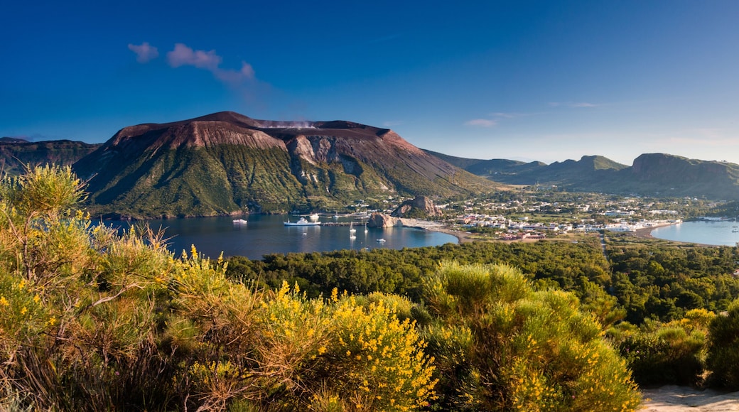 Panoramic view of Vulcano an aeolian island