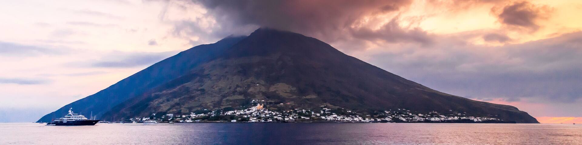 Volcano Stromboli Archipelago Eolie Sicily Italy