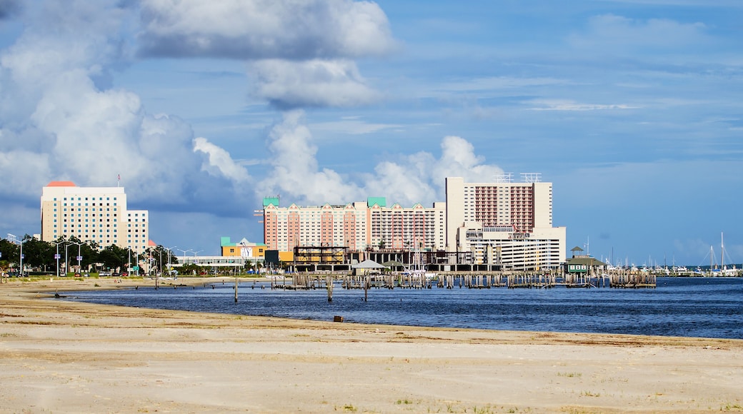 Biloxi, Mississippi, casinos and buildings along Gulf Coast