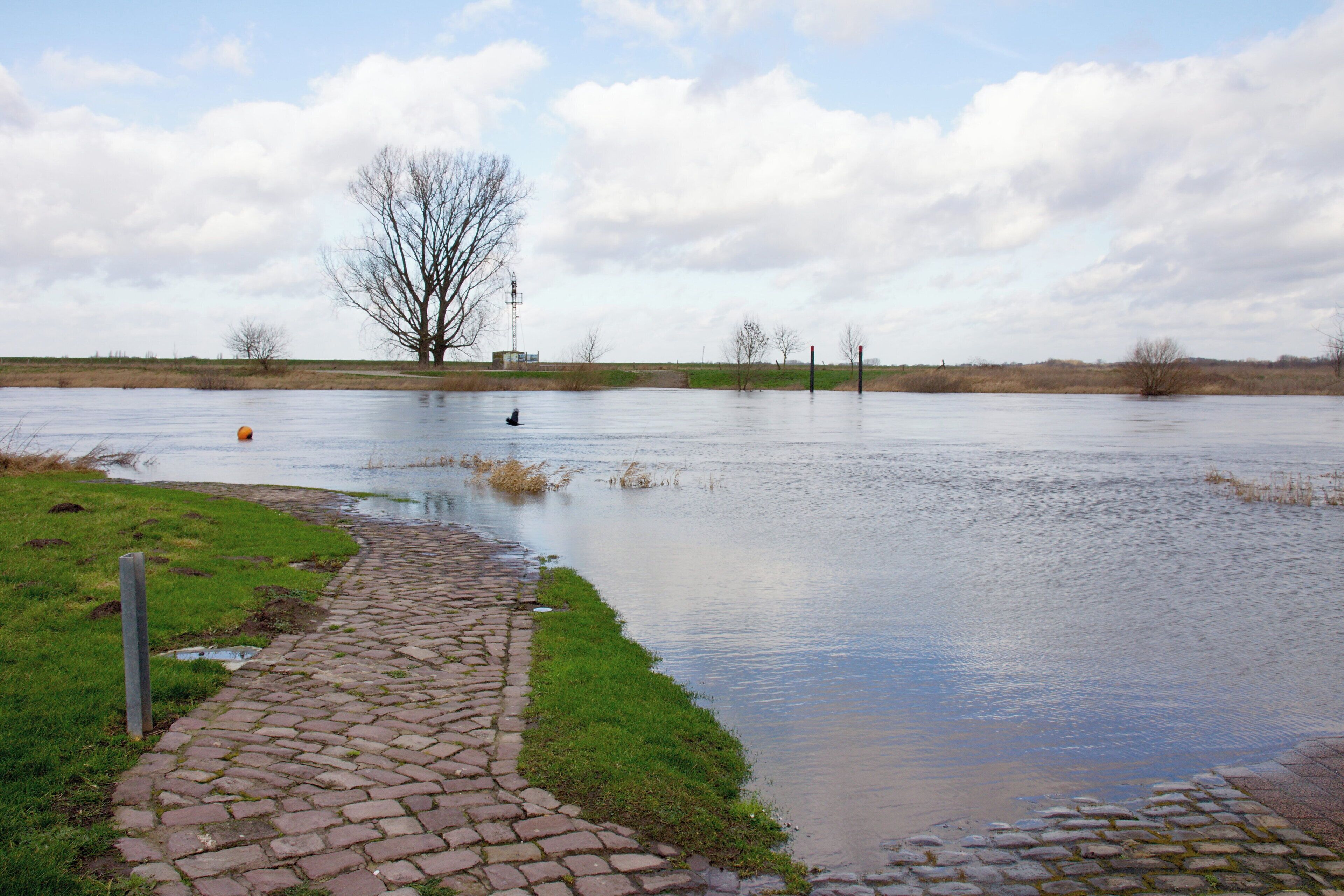 Weserfähre in Windheim (Petershagen), NRW, Deutschland.