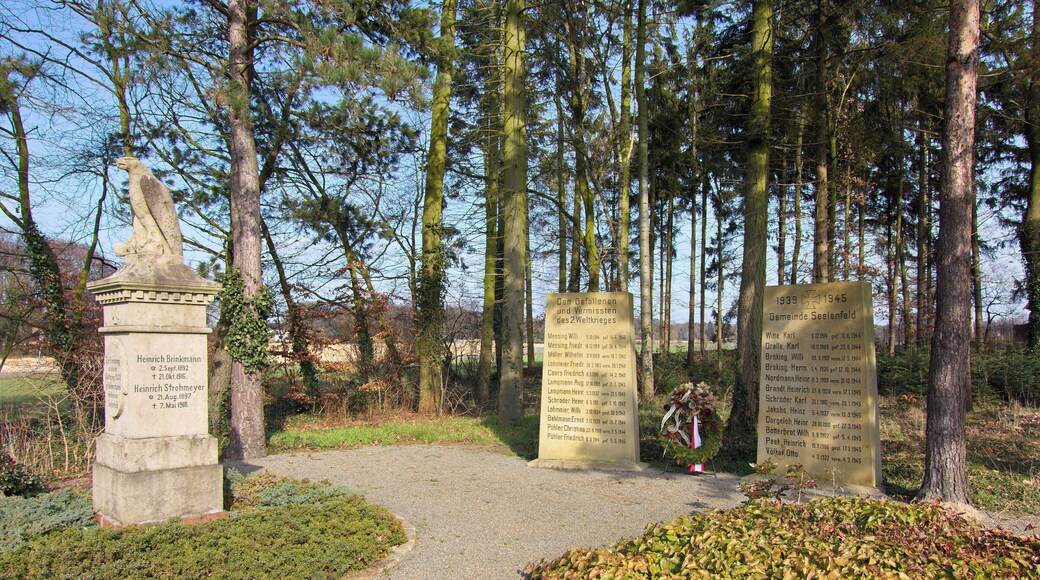 Das Kriegerdenkmal von 1920 in Seelenfeld (Petershagen) erinnert an die Gefallenen des Ersten Weltkrieges.