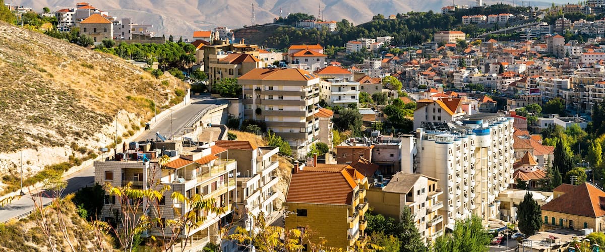 View of Zahle, the capital of Beqaa Governorate of Lebanon