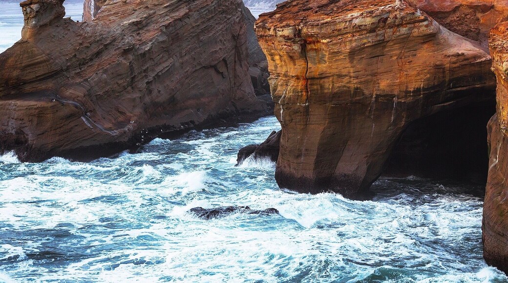 Cape Kiwanda is one of the more unique places on the Oregon coast.
The massive sand dune is a great workout getting to the top but the views are incredible.