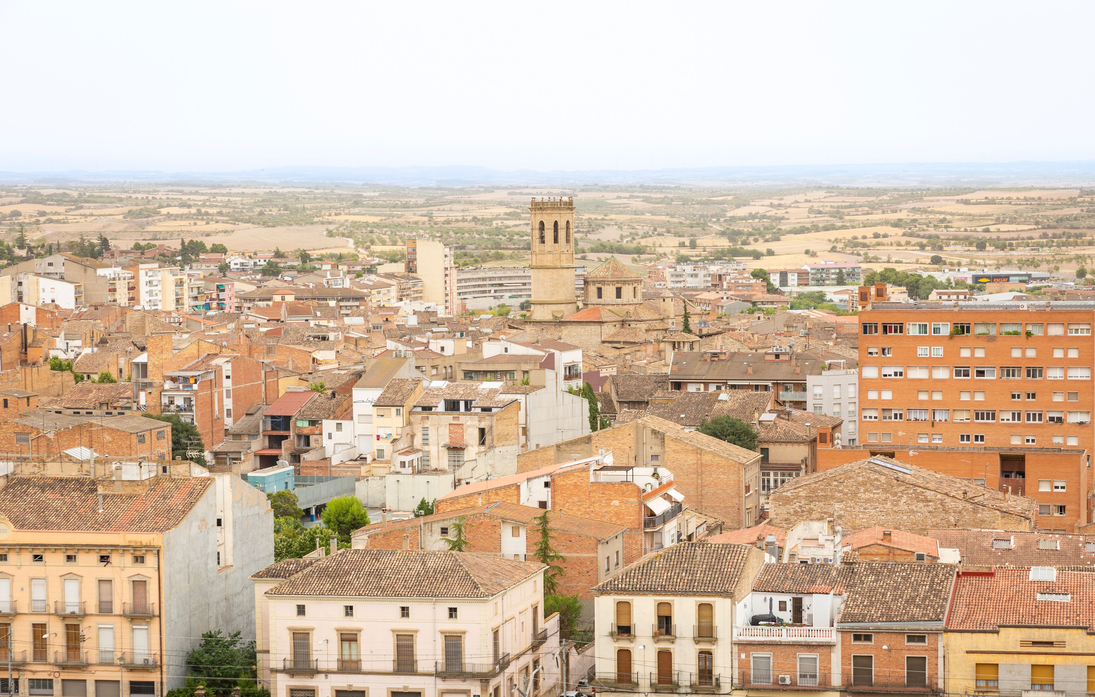 a view over Tarrega city, Province of Lleida, Catalonia, Spain