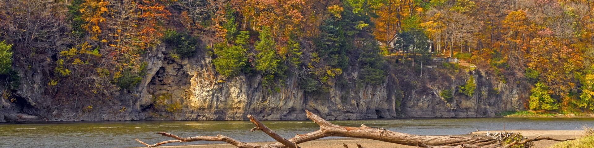 Quiet River Bluff in the Fall
