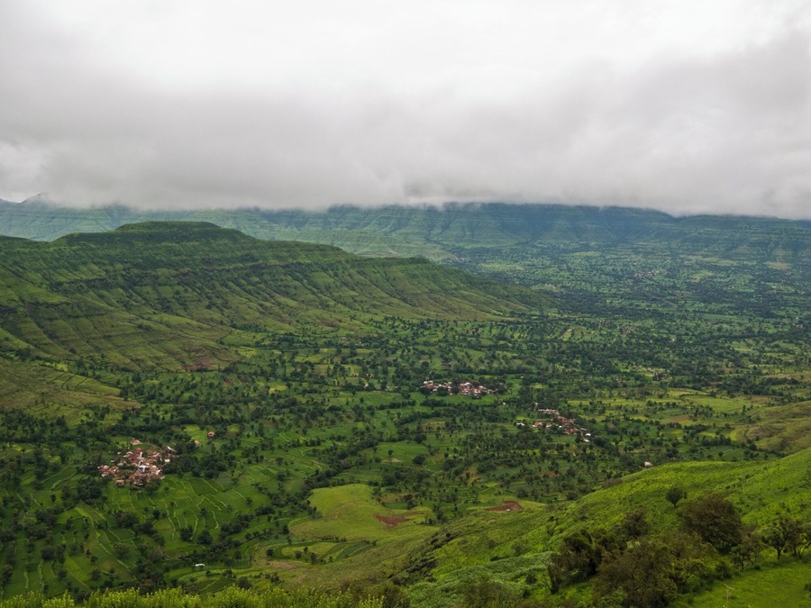 Elevated view of Panchgani of Satara, India