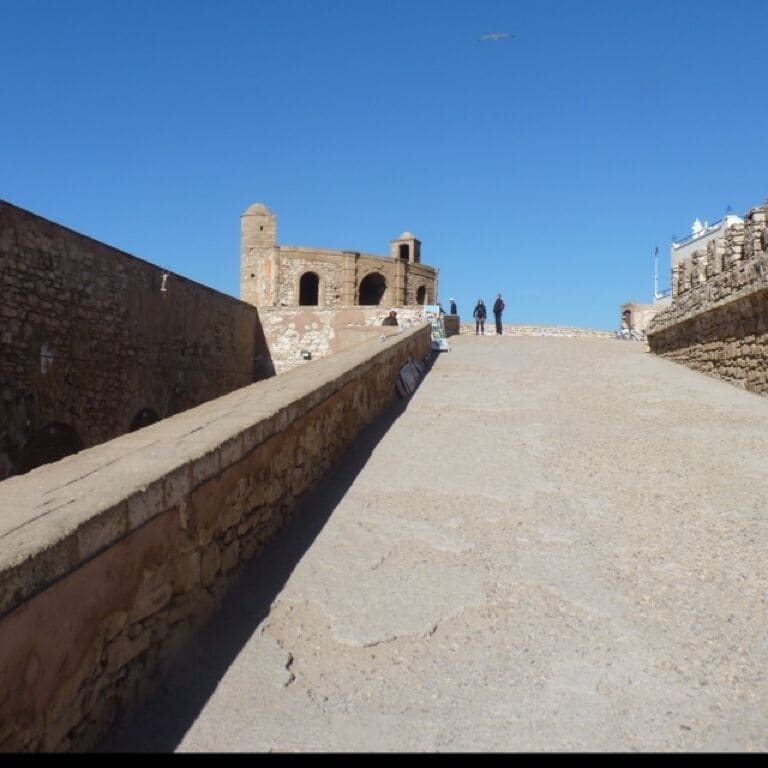 Walled city in front of the North Atlantic ocean 