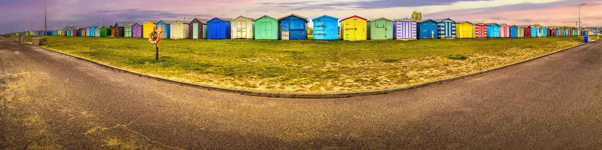Colorful beachhouses