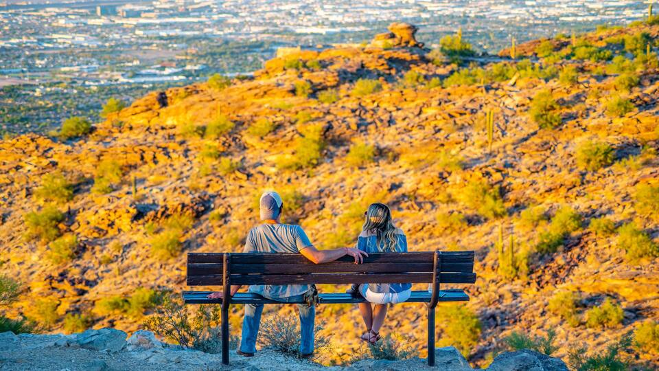 Young Couple Watches Sunset