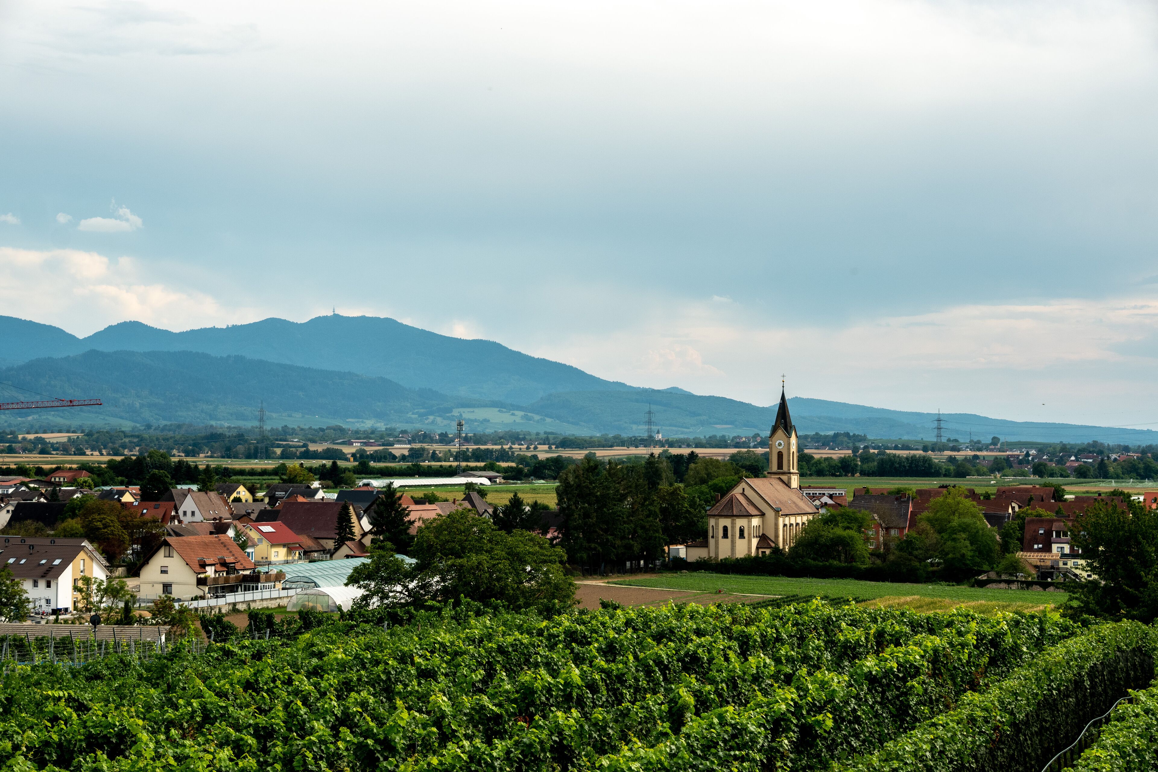 Panorama view of Tunsel, District of Bad Krozingen