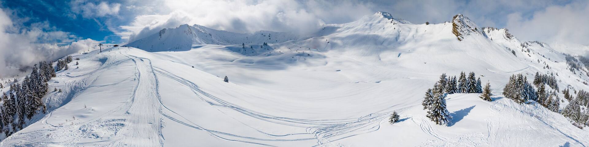 Praz de Lys Sommand Ski Resort Winter Aerial