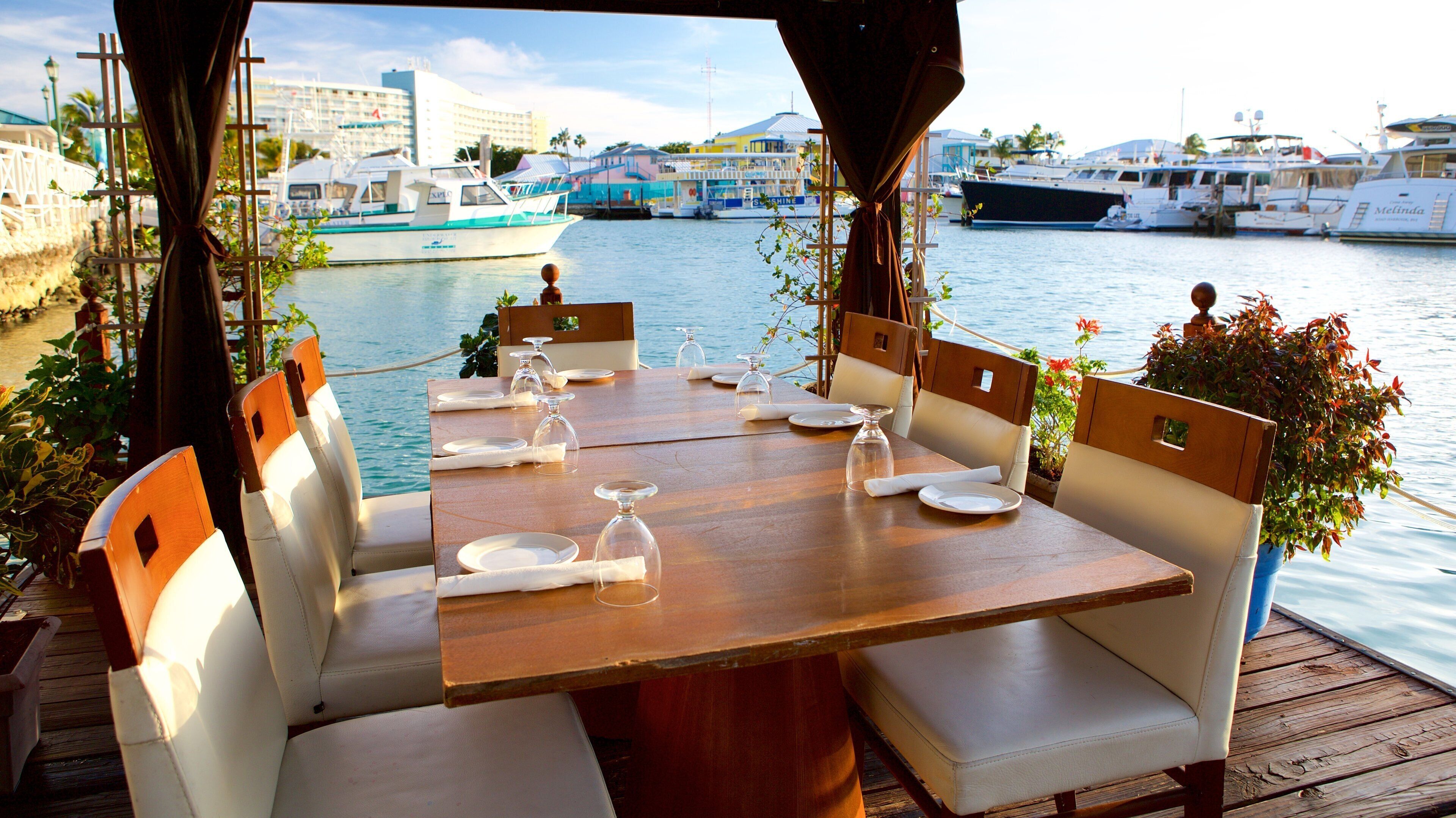 Freeport featuring dining out, general coastal views and outdoor eating