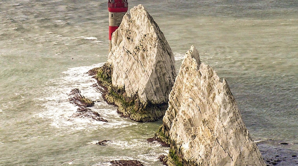 The Needles light house viewed from The Old Battery.