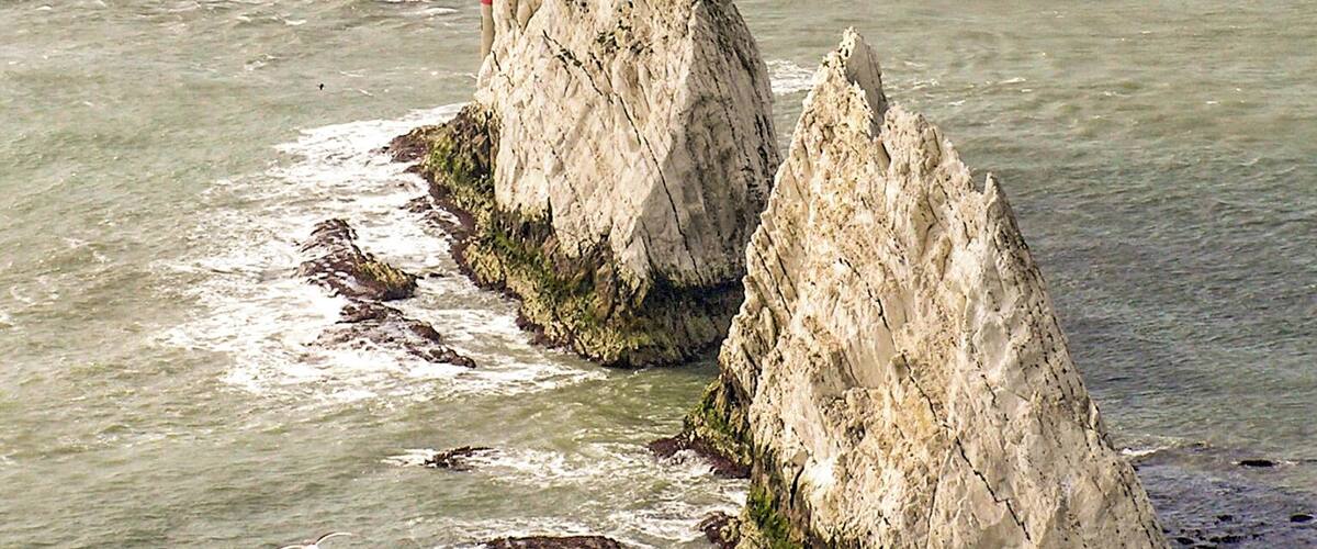 The Needles light house viewed from The Old Battery.