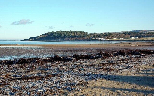 Frost On Maidens Bay Maidens beach and bay, looking towards Barwhin Point, on a frosty December morning.