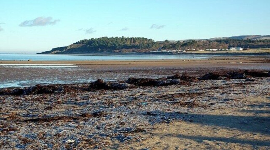Frost On Maidens Bay Maidens beach and bay, looking towards Barwhin Point, on a frosty December morning.