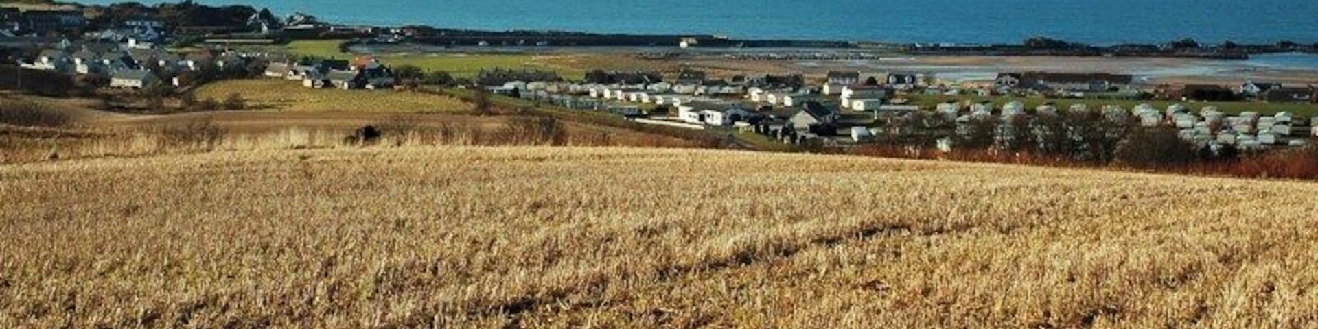 Maidens Harbour View This view shows, from the left, part of the village of Maidens, the harbour and Redgates Caravan Site.