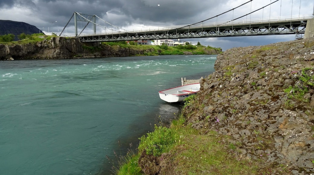 Iceland have many rivers. I love this river because of its extraordinary blue colour. It is really breathtaking.