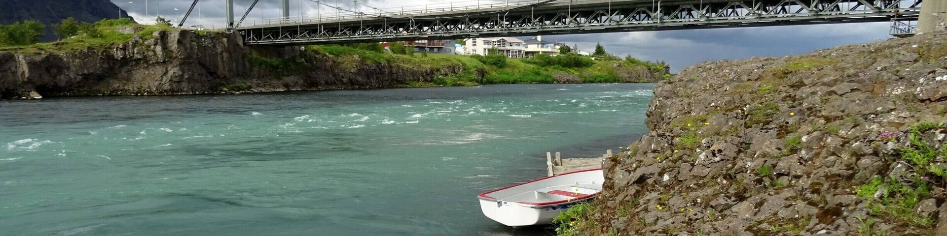 Iceland have many rivers. I love this river because of its extraordinary blue colour. It is really breathtaking.