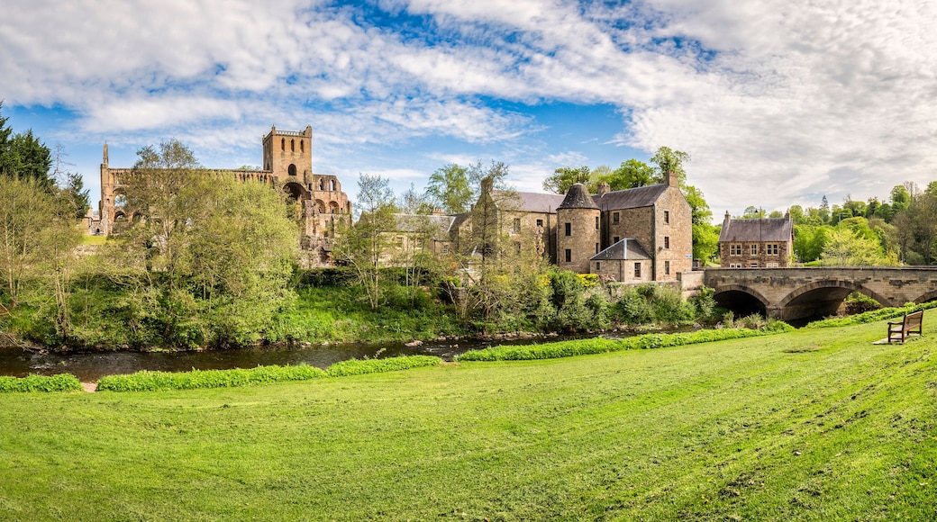 Jedburgh Abbey and the Jed Water Panorama, Jedburgh, Borders, Scotland