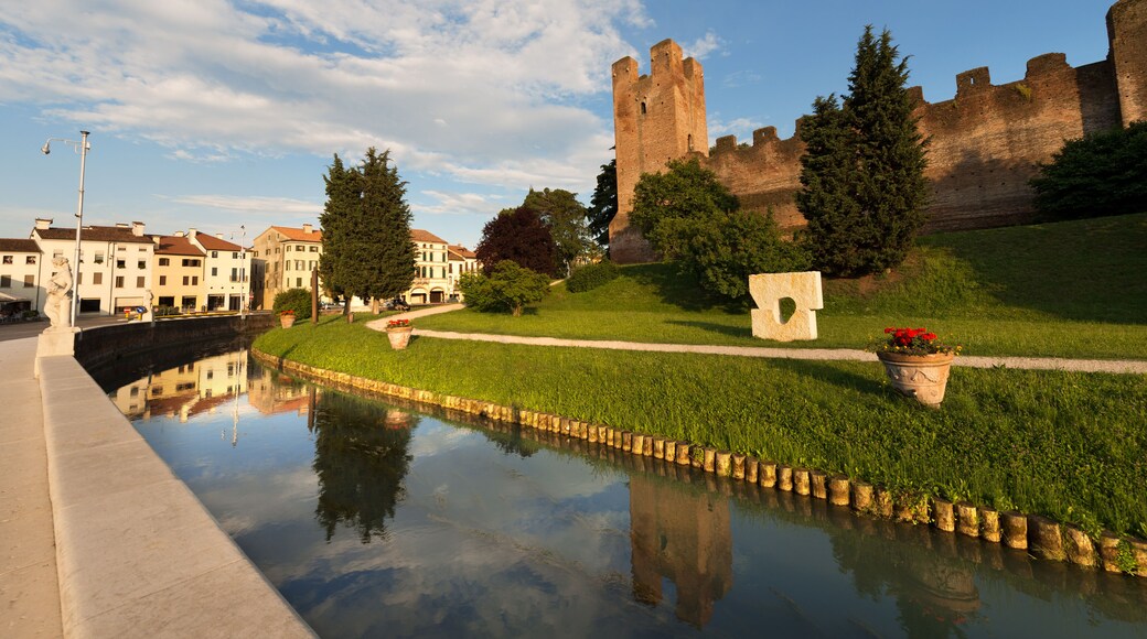 Castelfranco Veneto - Treviso Italy / Ancient walls of Castelfranco Veneto, north side (XII-XIII century) in the province of Treviso, north Italy