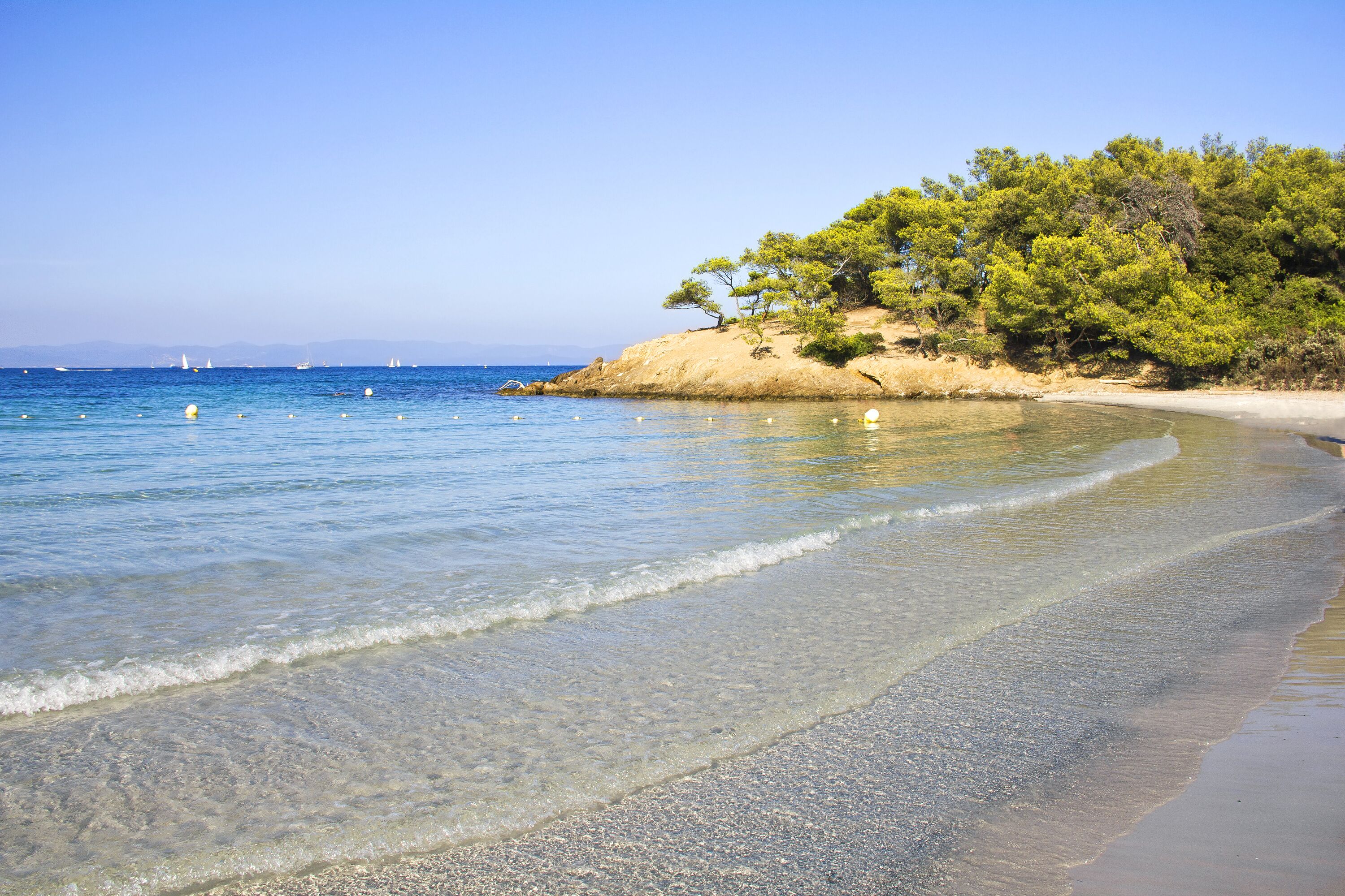 Beach in Porquerolles, French Riviera