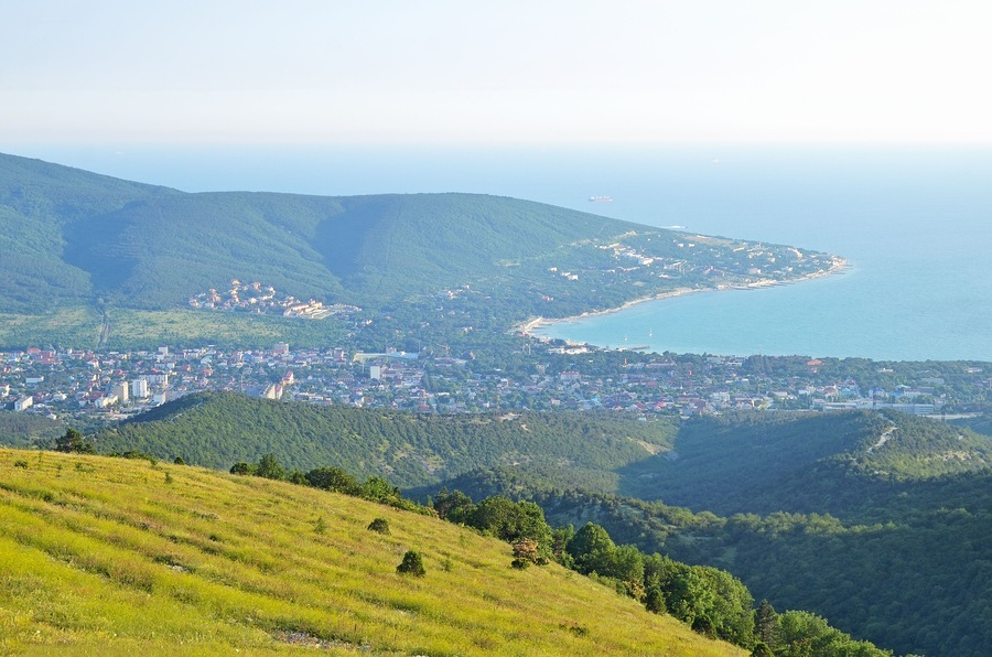 View of Cape Doob in Black Sea, View of Cape Doob in Black Sea, Kabardinka, Russia