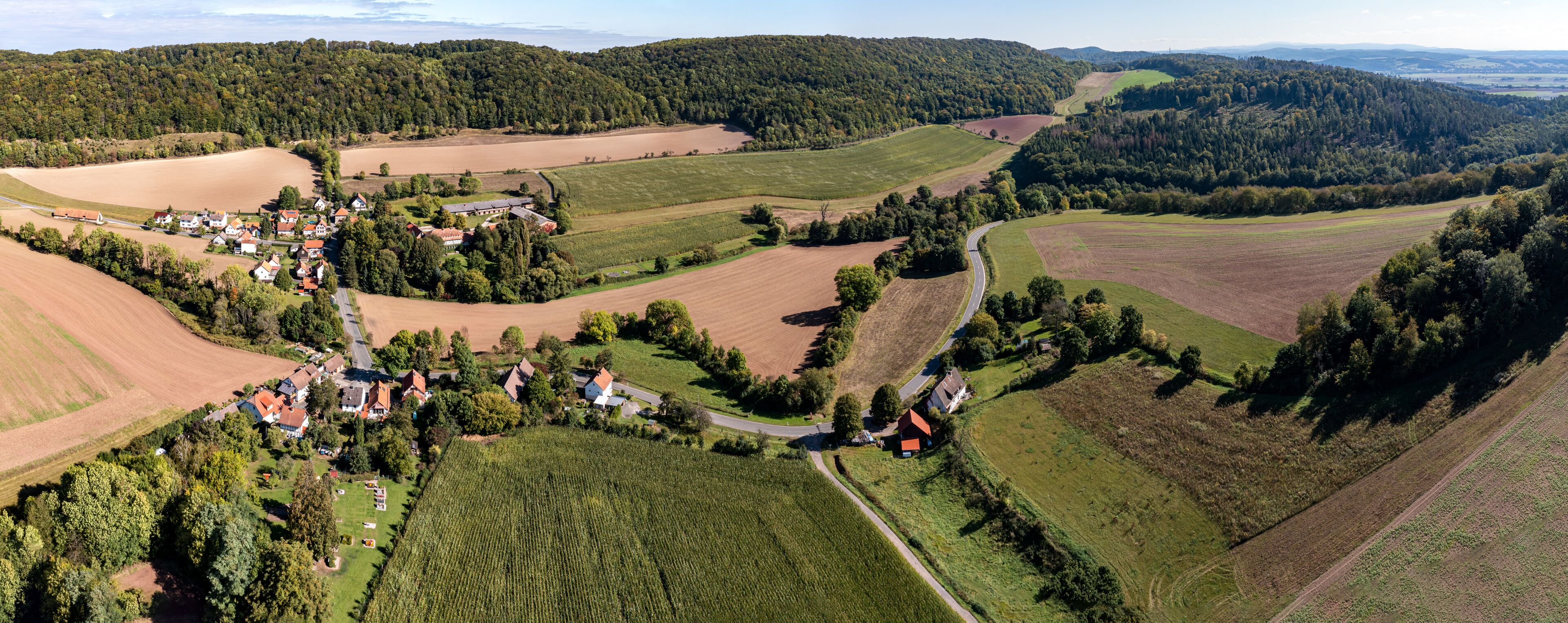 The village of Markershausen in Hesse in Germany