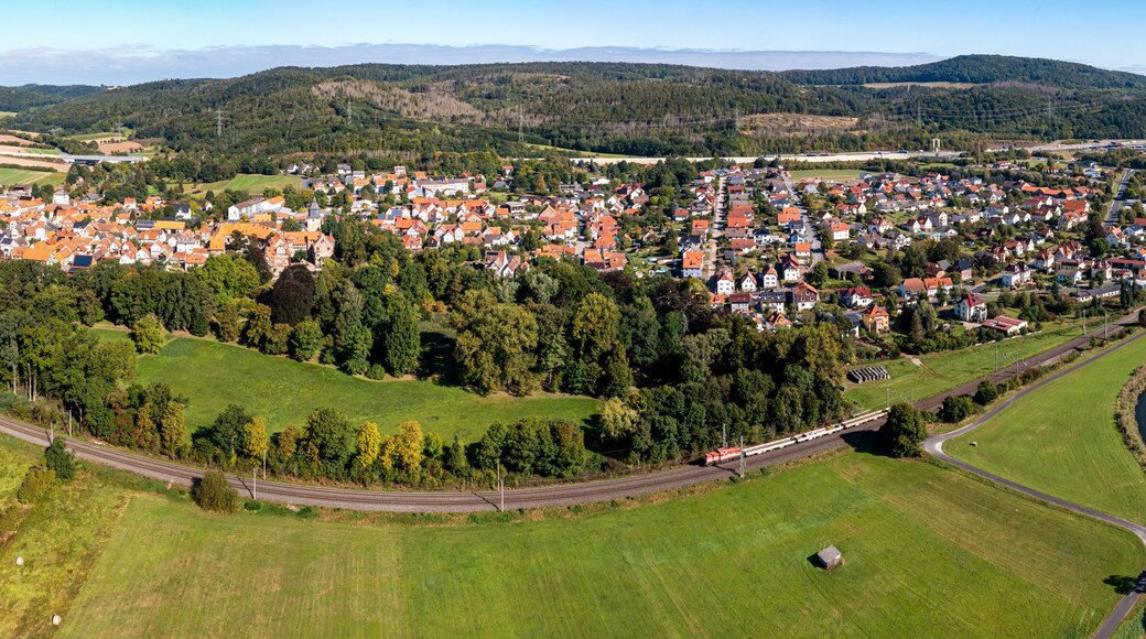 The village of Herleshausen in the Werra Valley in Hesse in Germany