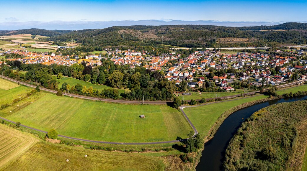 The village of Herleshausen in the Werra Valley in Hesse in Germany