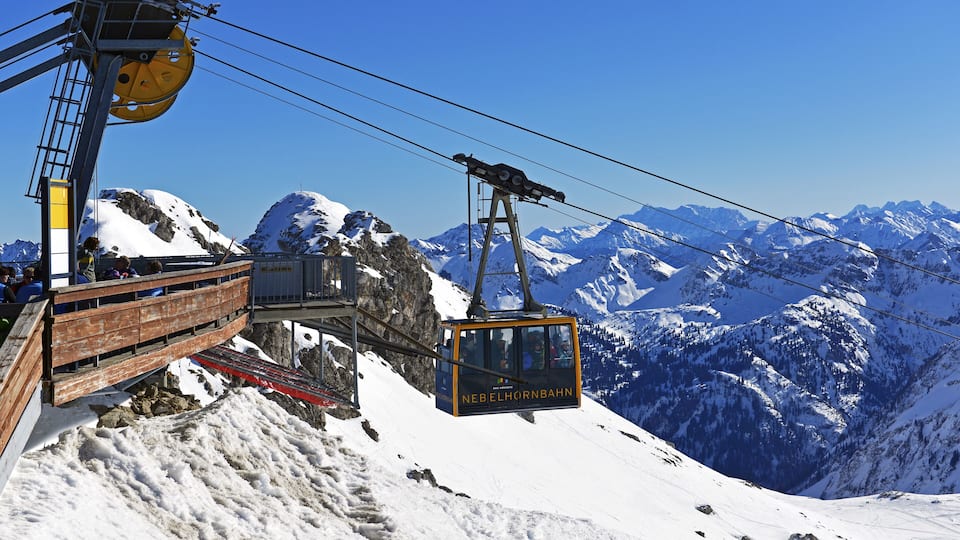 Nebelhornbahn. Allgäu, Oberstdorf, Gipelstation Höfatsblick