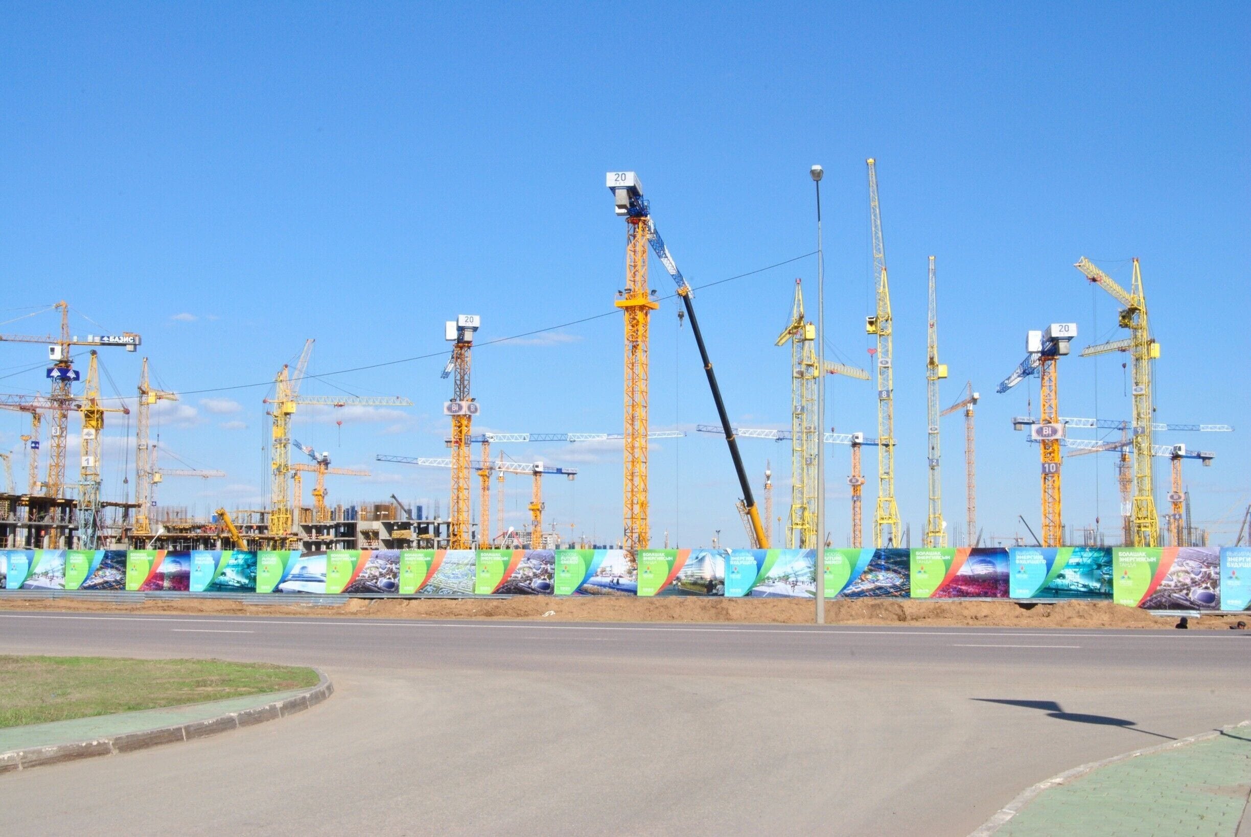 Cranes, cranes, and more cranes! Astana is under construction in preparation for EXPO 2017 and modernizing effort to become the heart of Eurasia.