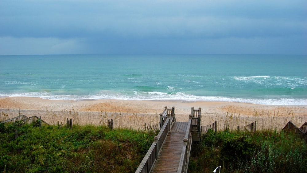Storm coming in over a United States east coast beach