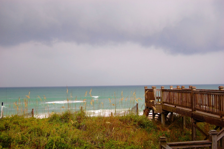 East coast beach just before a storm